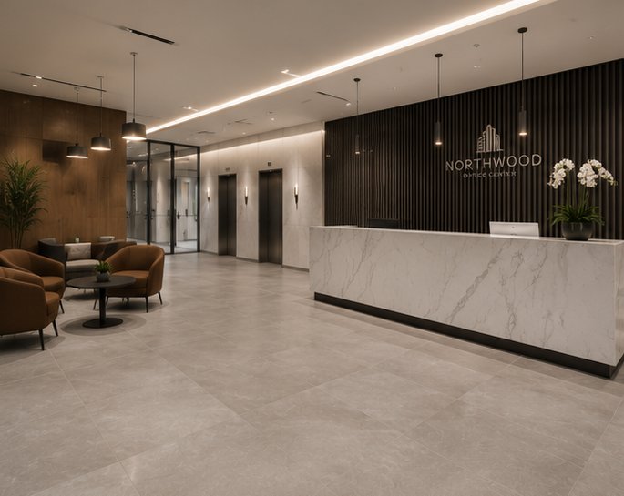 Commercial lobby flooring